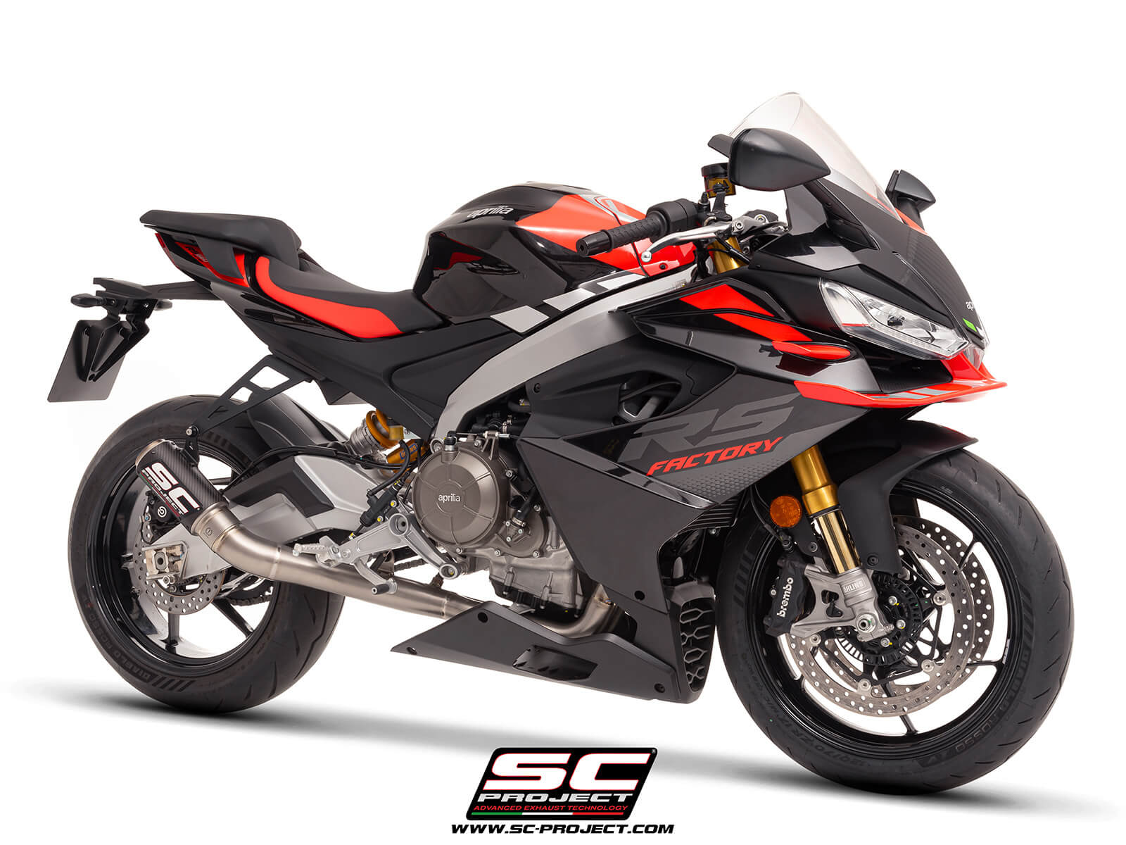 APRILIA RS 660 (2025) 2-1 Titanium full exhaust system, with CR-T carbon exhaust