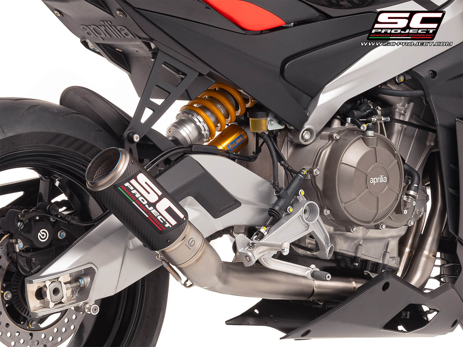 APRILIA RS 660 (2025) 2-1 Titanium full exhaust system, with CR-T carbon exhaust