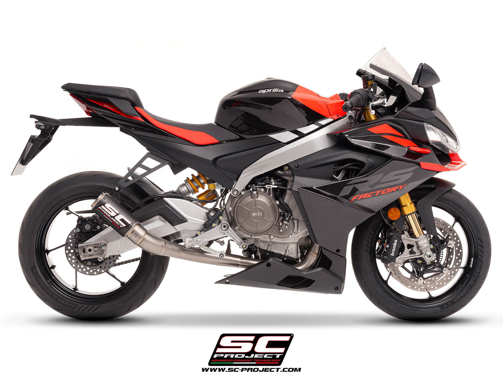 APRILIA RS 660 (2025) 2-1 Titanium full exhaust system, with CR-T carbon exhaust