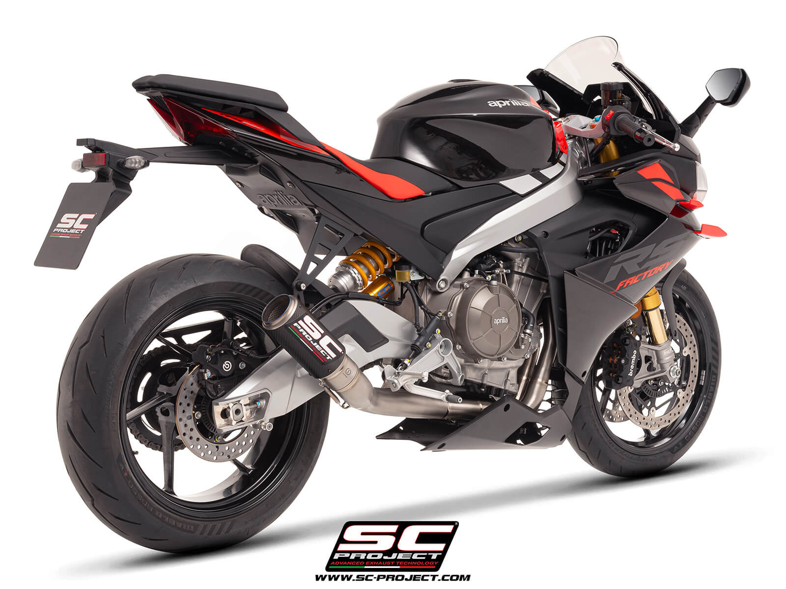 APRILIA RS 660 (2025) 2-1 Titanium full exhaust system, with CR-T carbon exhaust