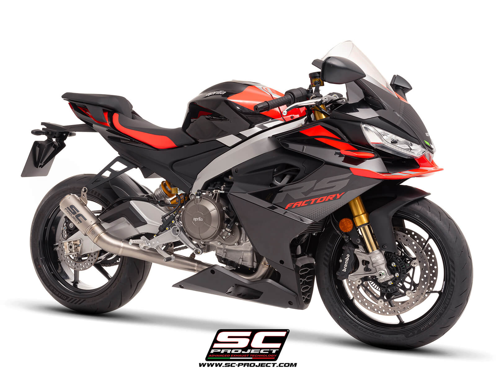 APRILIA RS 660 (2025) 2-1 Titanium full exhaust system, with CR-T titanium exhaust