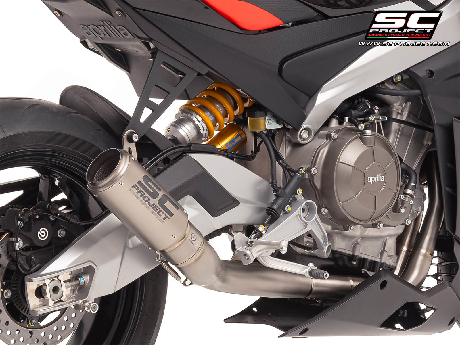 APRILIA RS 660 (2025) 2-1 Titanium full exhaust system, with CR-T titanium exhaust