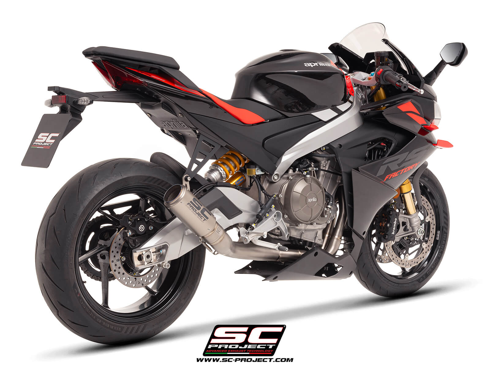 APRILIA RS 660 (2025) 2-1 Titanium full exhaust system, with CR-T titanium exhaust