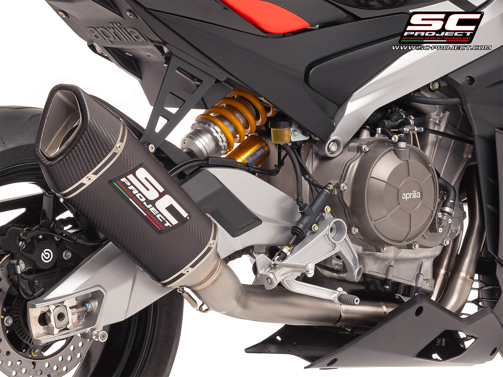 APRILIA RS 660 (2025) 2-1 "Trofeo" full exhaust system titanium, with SC1-R carbon exhaust