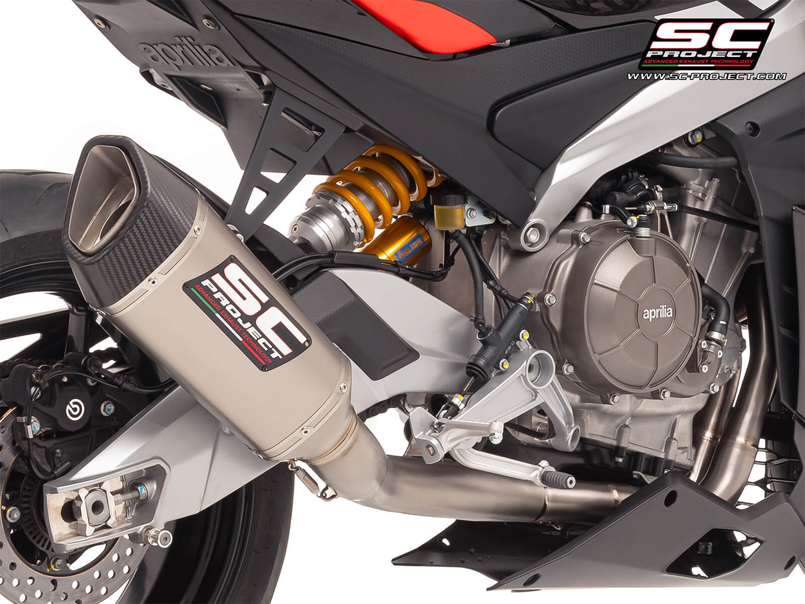 APRILIA RS 660 (2025) 2-1 "Trofeo" full exhaust system titanium, with SC1-R titanium exhaust