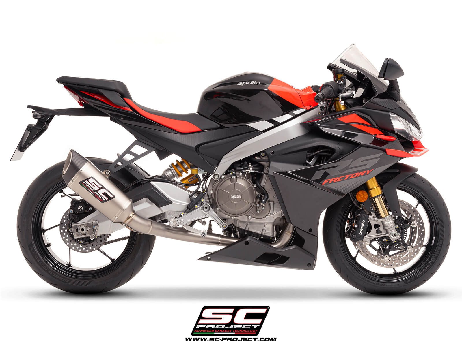 APRILIA RS 660 (2025) 2-1 "Trofeo" full exhaust system titanium, with SC1-R titanium exhaust