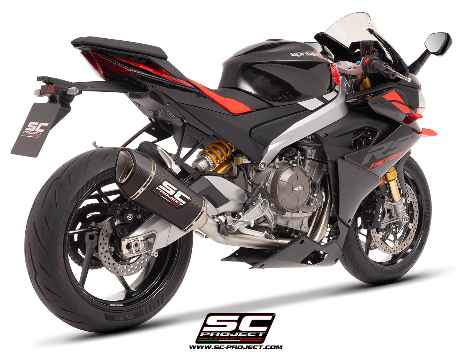 APRILIA TUONO 660 (2025) 2-1 Stainless steel full exhaust system, with SC1-R carbon exhaust