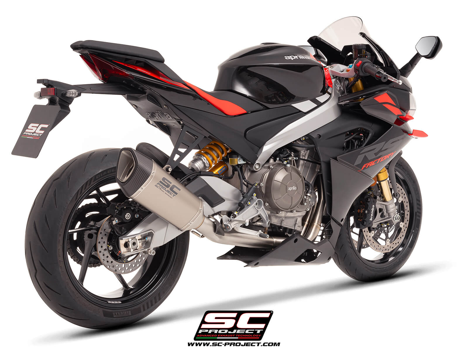 APRILIA TUONO 660 (2025) 2-1 Stainless steel full exhaust system, with SC1-R titanium exhaust