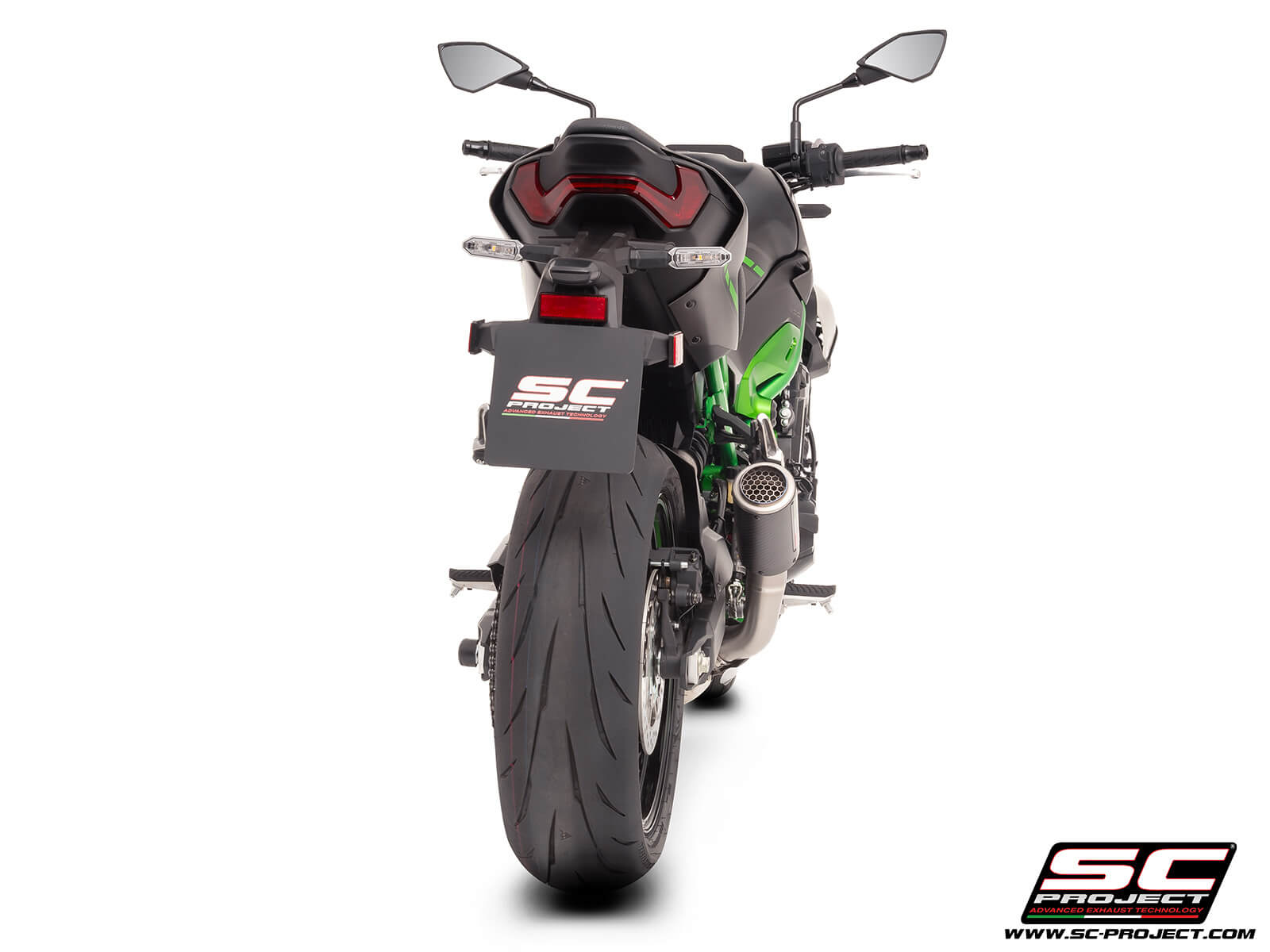 KAWASAKI Z900 (2025) CR-T carbon exhaust, with stoneguard grid