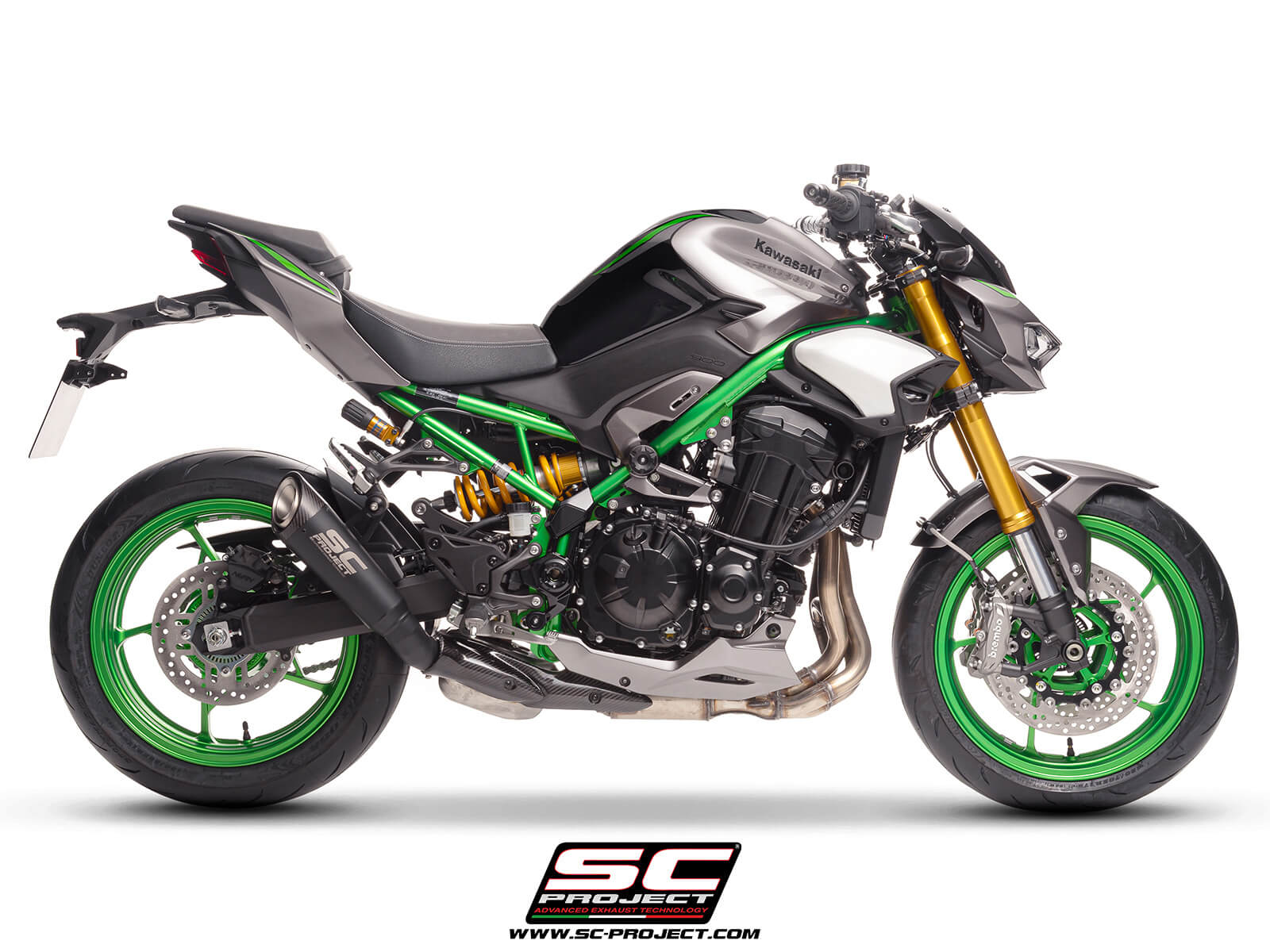 KAWASAKI Z900 (2025) S1 titanium exhaust, matt black