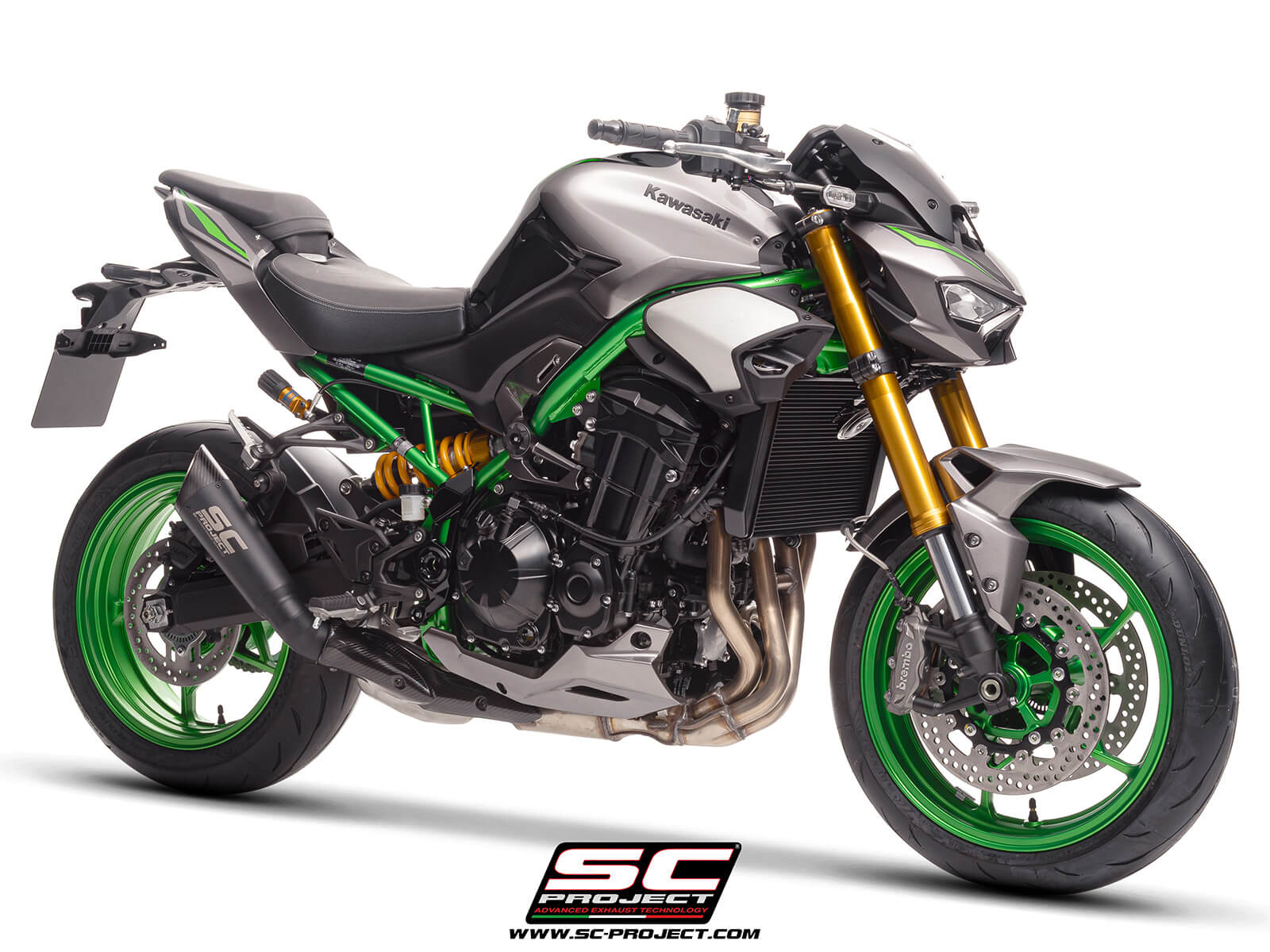 KAWASAKI Z900 (2025) S1 titanium exhaust, matt black