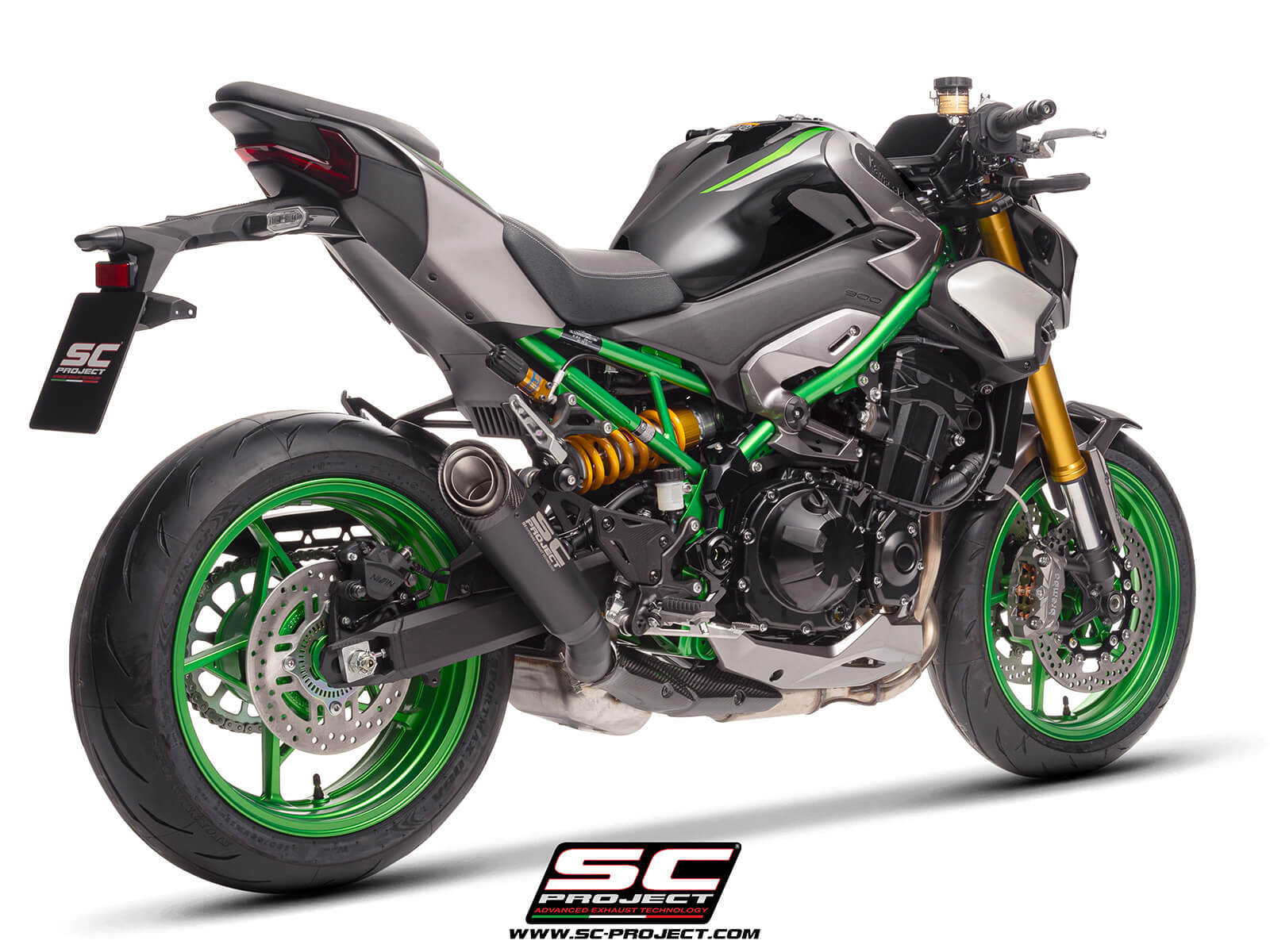 KAWASAKI Z900 (2025) S1 titanium exhaust, matt black