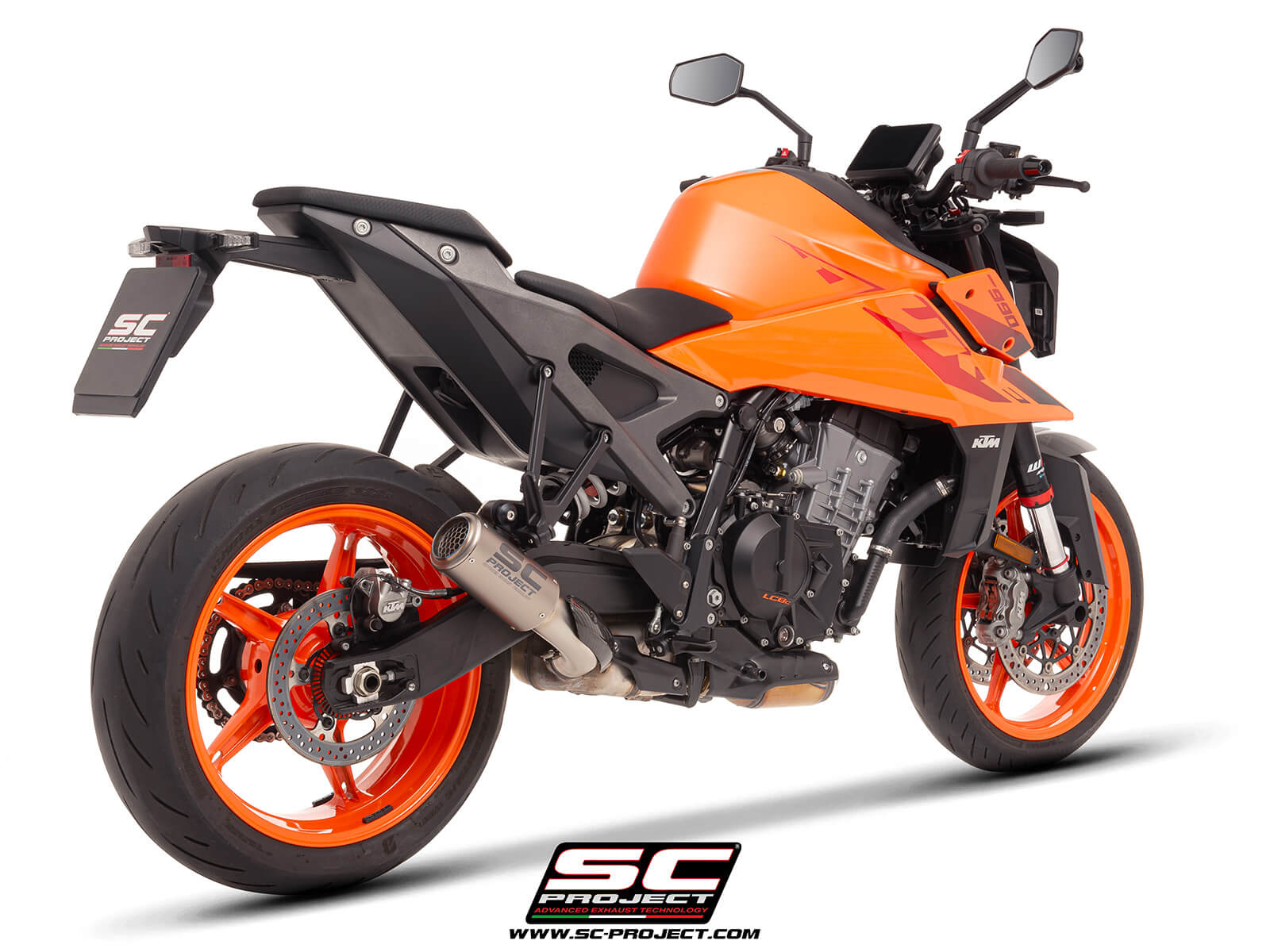 KTM 990 DUKE (2024 - 2025) CR-T titanium exhaust, with stoneguard grid