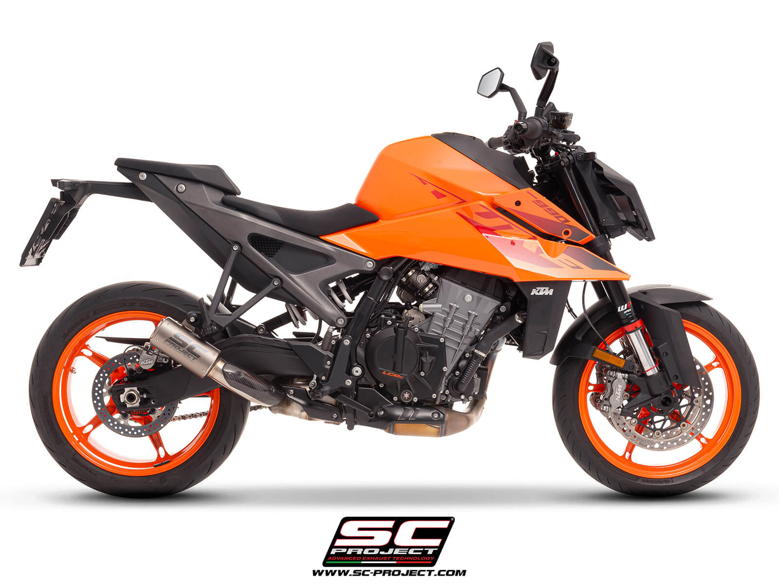 KTM 990 DUKE (2024 - 2025) CR-T titanium exhaust, with stoneguard grid