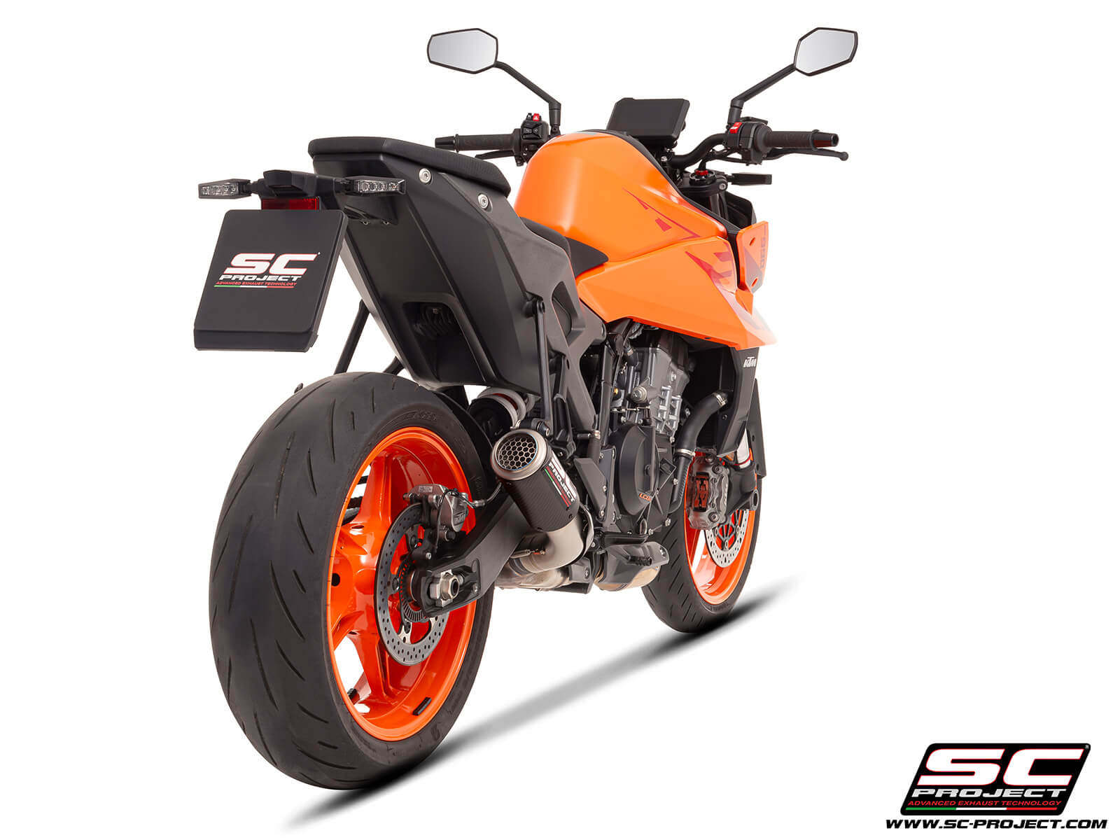 KTM 990 DUKE (2024 - 2025) CR-T carbon exhaust, with stoneguard grid