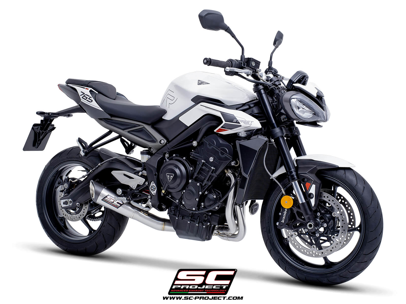 Triumph STREET TRIPLE 765 R – RS (2024 – 2025) – EURO 5+ 3-1 Stainless steel full exhaust system, with S1 stainless steel exhaust
