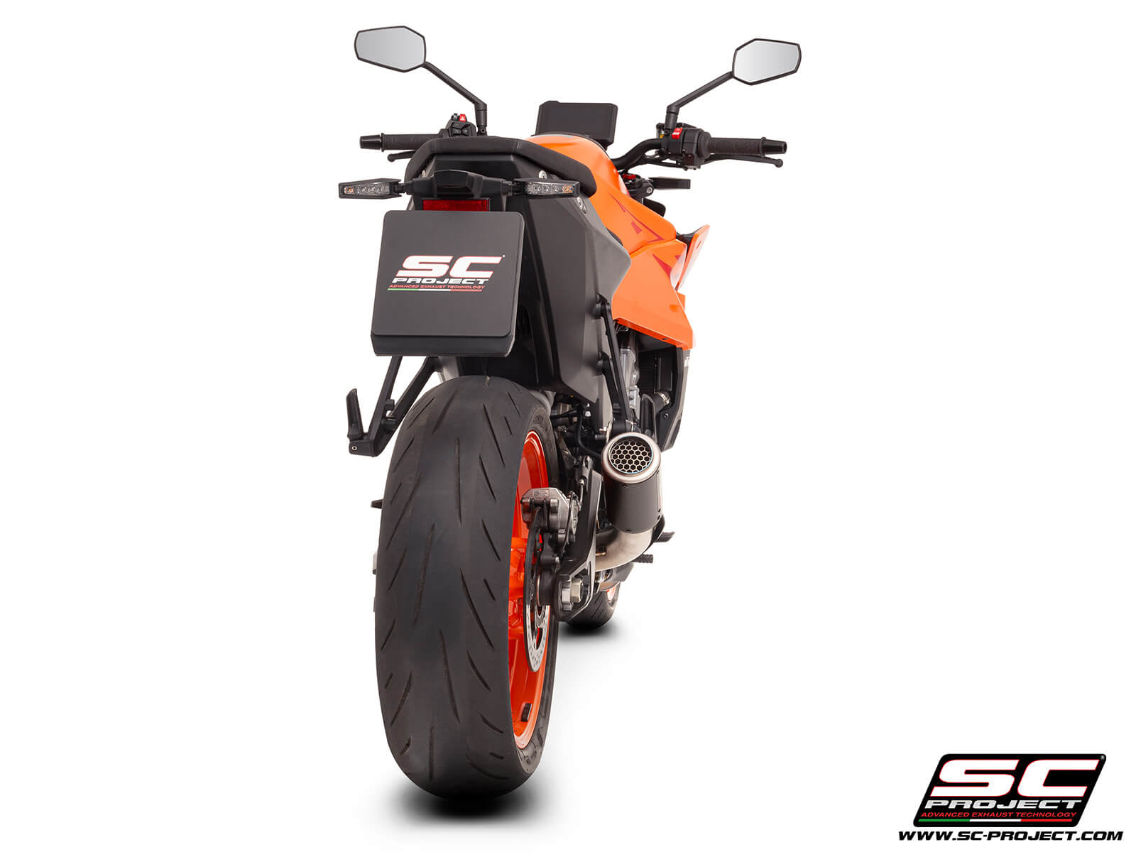 KTM 990 DUKE (2024-2026) CR-T carbon exhaust, with stoneguard grid