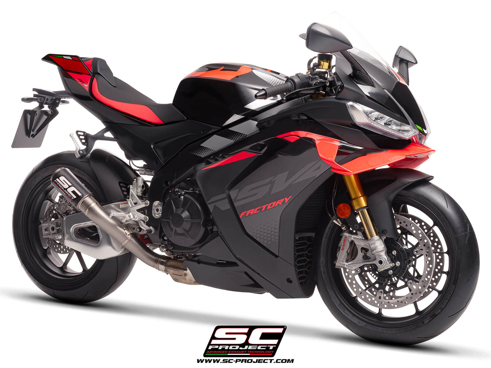 APRILIA RSV4 (2025) - FACTORY CR-T carbon fibre exhaust, high mount