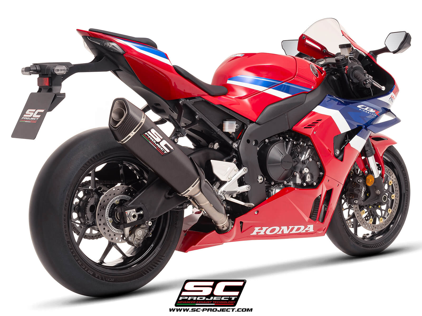 HONDA CBR1000RR-R (2024-2026) SC1-R (350mm) carbon fibre exhaust, with titanium exhaust valve