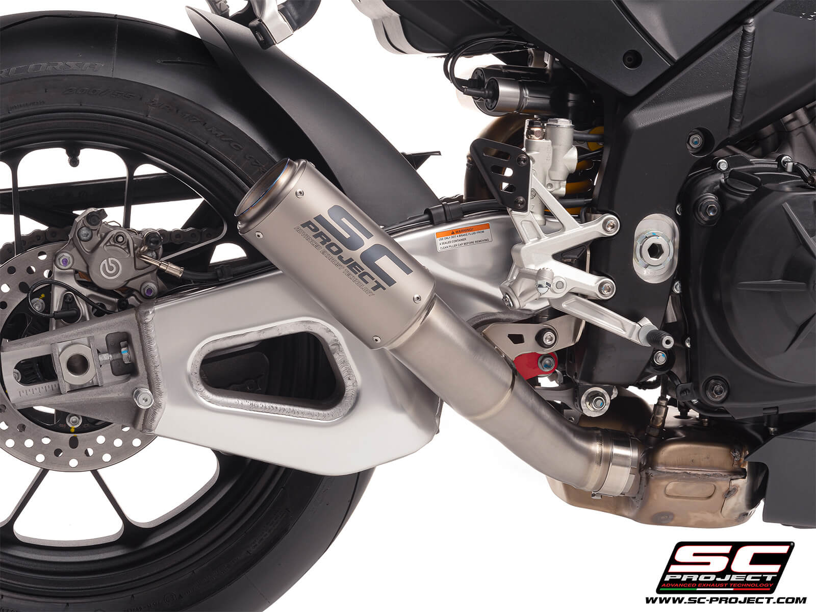 APRILIA RSV4 (2025) - FACTORY CR-T titanium exhaust, with stoneguard grid