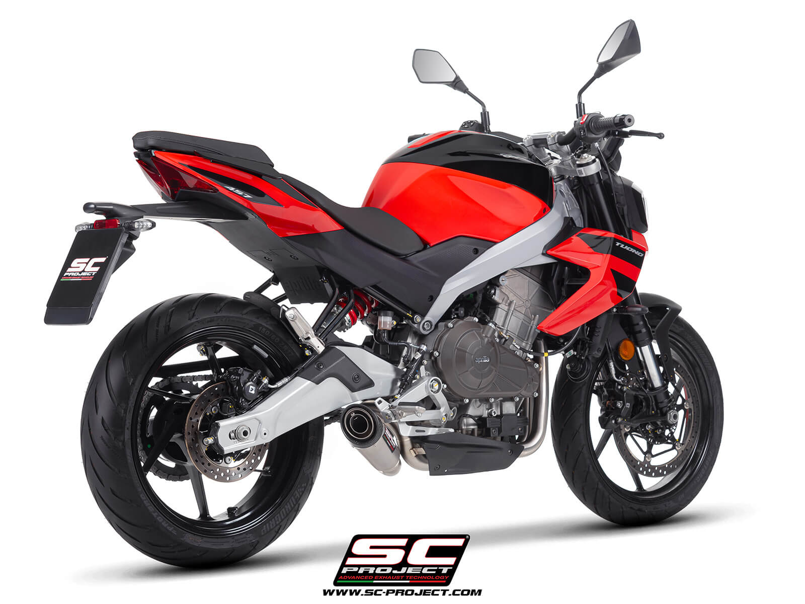 APRILIA TUONO 457 (2025) 2-1 Stainless steel full exhaust system, with S1 stainless steel exhaust