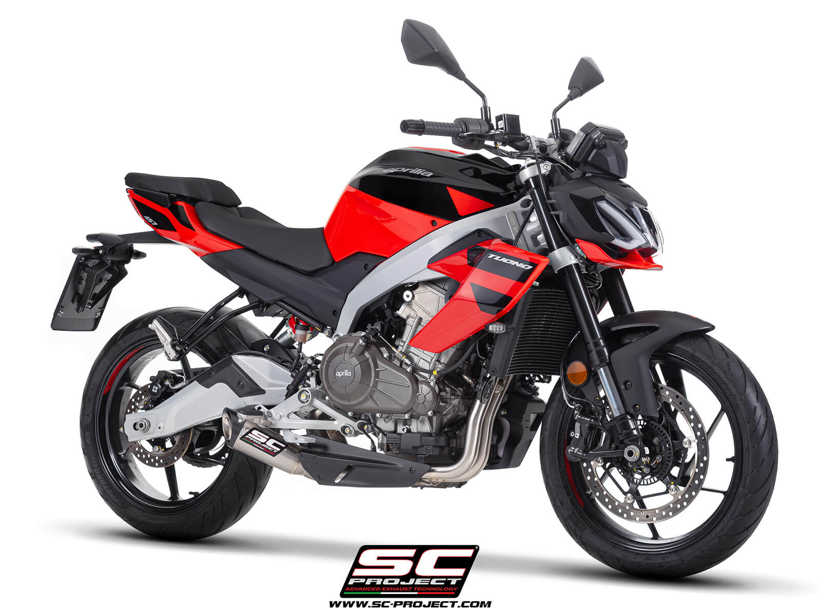 APRILIA TUONO 457 (2025) 2-1 Stainless steel full exhaust system, with S1 stainless steel exhaust