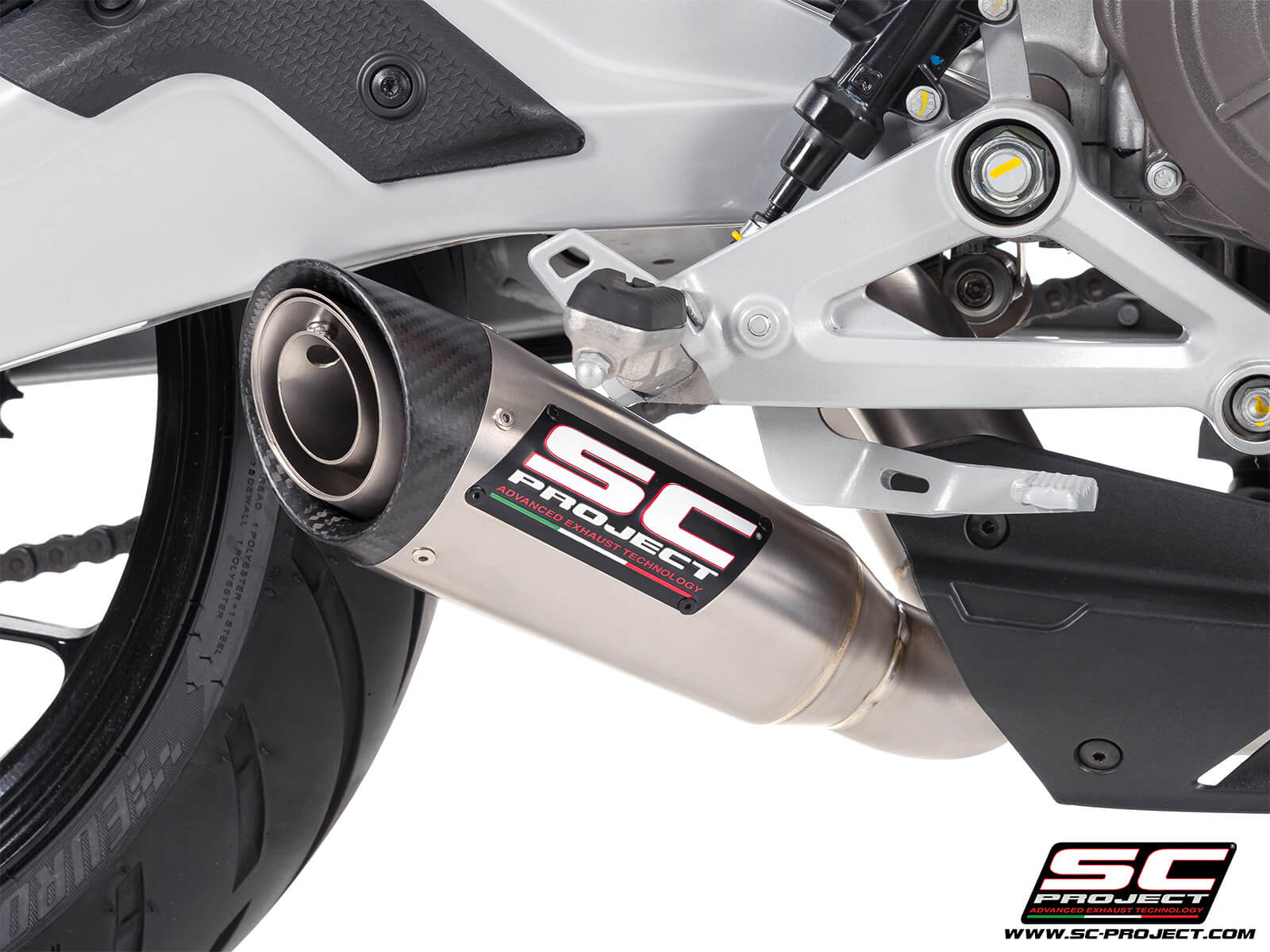 APRILIA TUONO 457 (2025) 2-1 Stainless steel full exhaust system, with S1 stainless steel exhaust