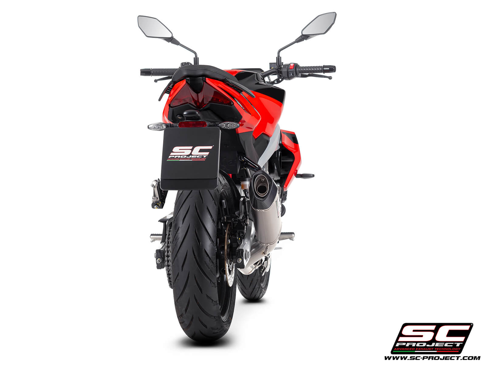 APRILIA TUONO 457 (2025) 2-1 Stainless steel full exhaust system, with SC1-S titanium exhaust