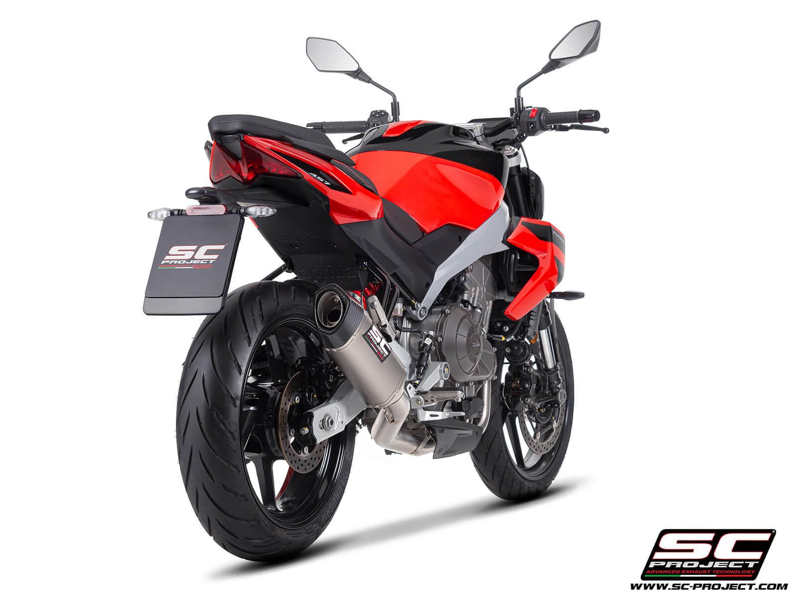 APRILIA TUONO 457 (2025) 2-1 Stainless steel full exhaust system, with SC1-S titanium exhaust