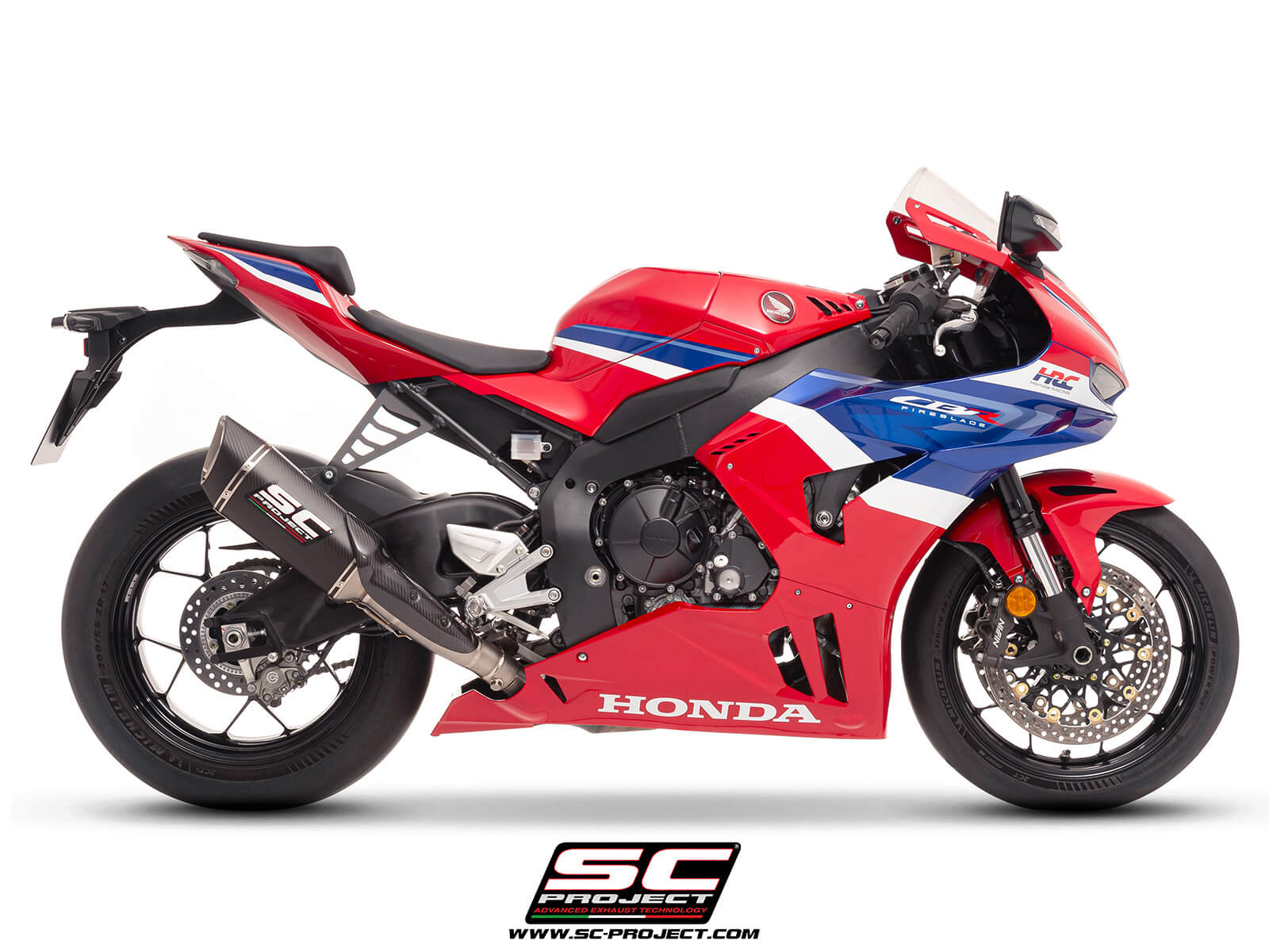 HONDA CBR1000RR-R (2024 - 2025) SC1-R (250mm) carbon fibre exhaust, with titanium exhaust valve