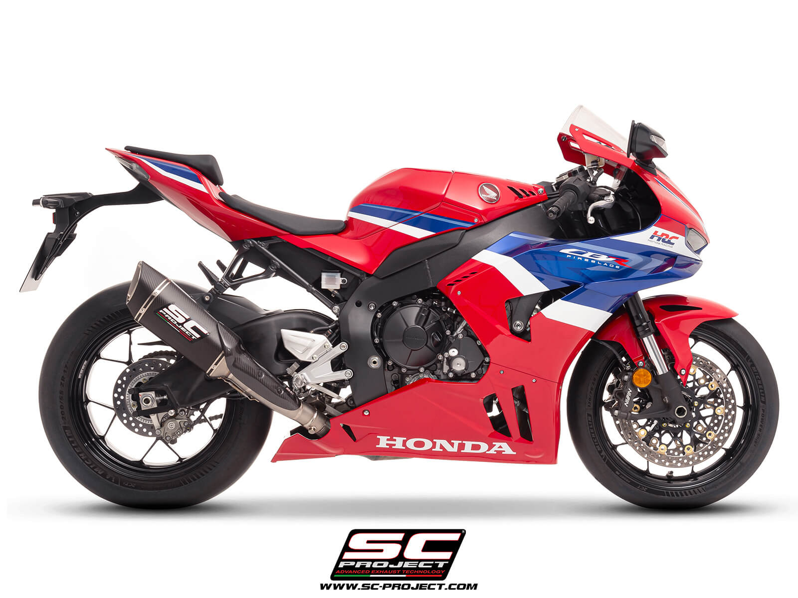 HONDA CBR1000RR-R (2024 - 2025) SC1-R (250mm) carbon fibre exhaust, with titanium exhaust valve