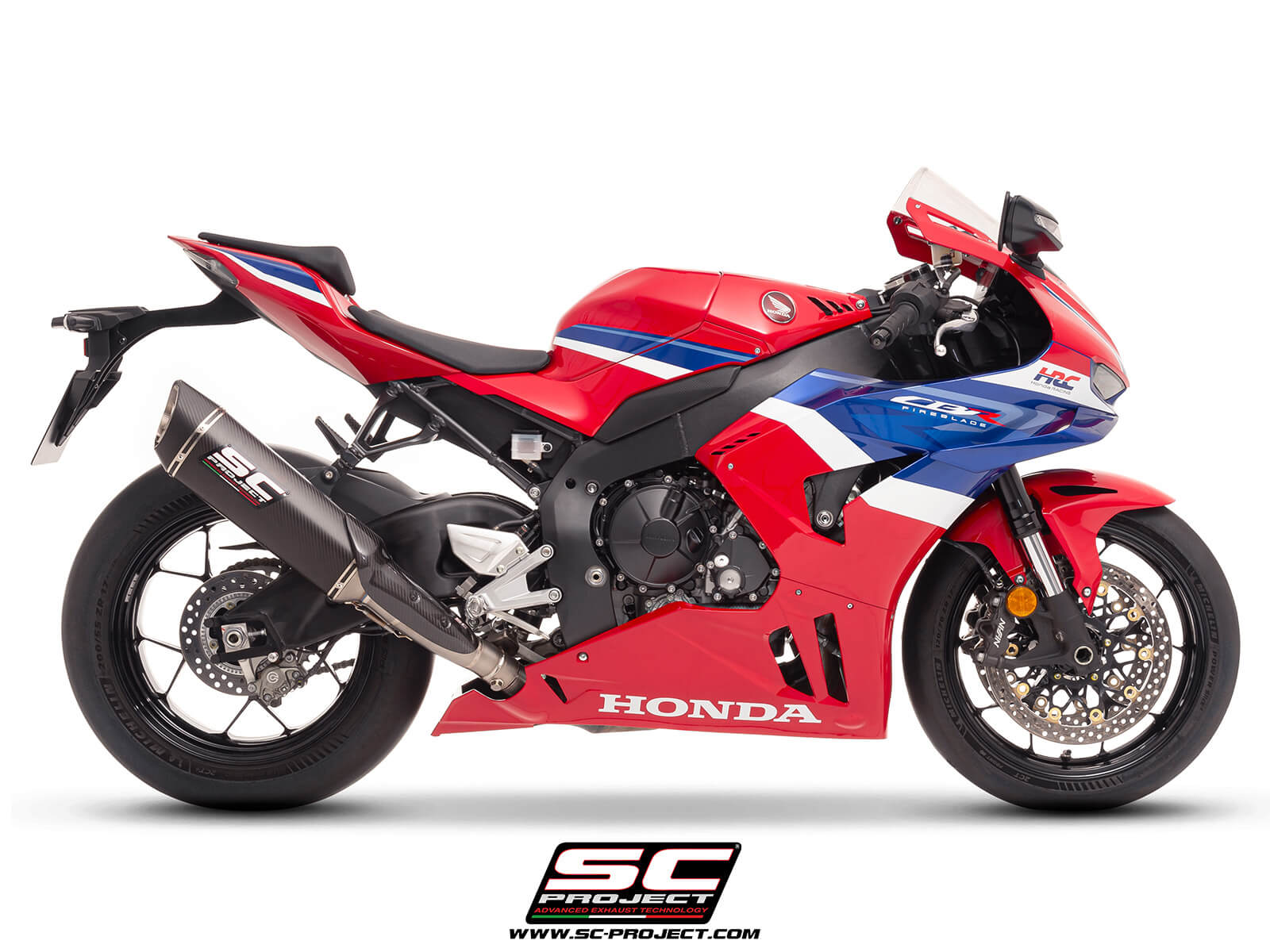 HONDA CBR1000RR-R (2024 - 2025) SC1-R (350mm) carbon fibre exhaust, with titanium exhaust valve
