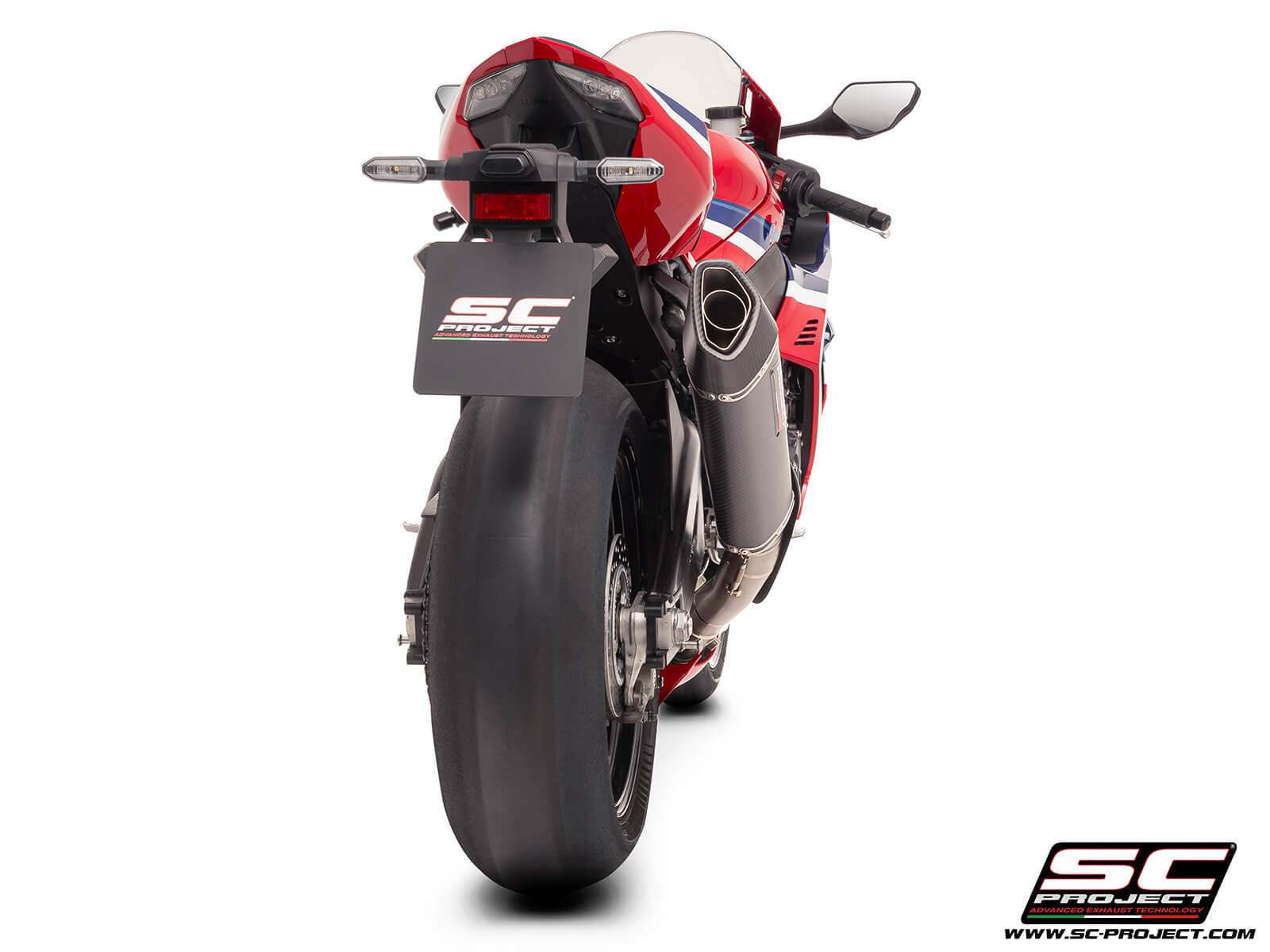 HONDA CBR1000RR-R (2024 - 2025) SC1-R (350mm) carbon fibre exhaust, with titanium exhaust valve