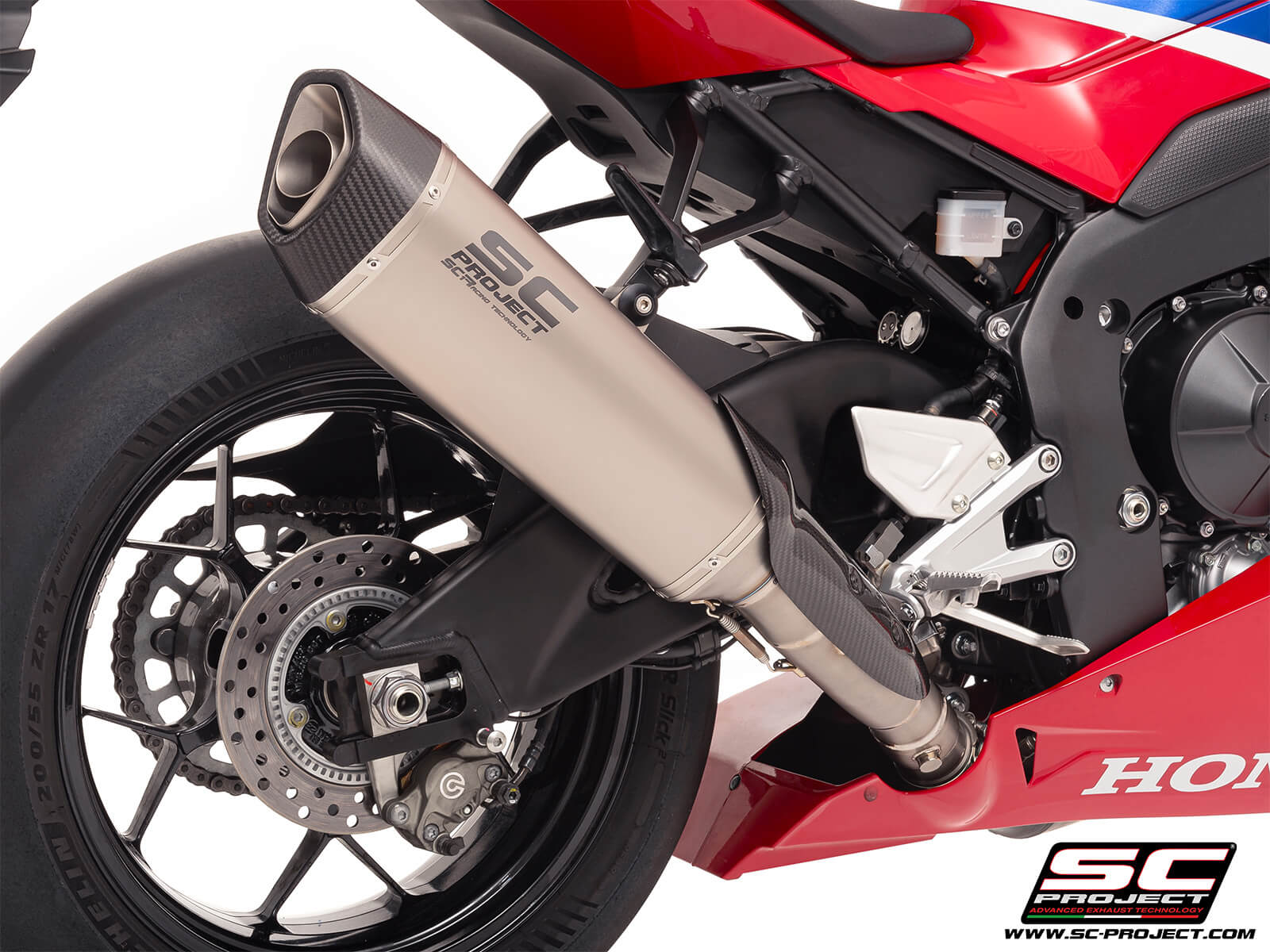 HONDA CBR1000RR-R (2024 - 2025) SC1-R (350mm) titanium exhaust, with titanium exhaust valve
