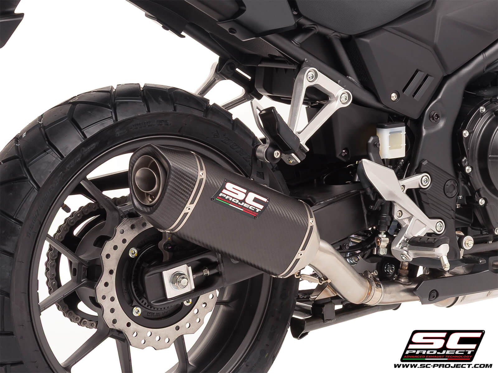 Honda NX500 (2024 - 2025) SC1-S carbon fibre exhaust