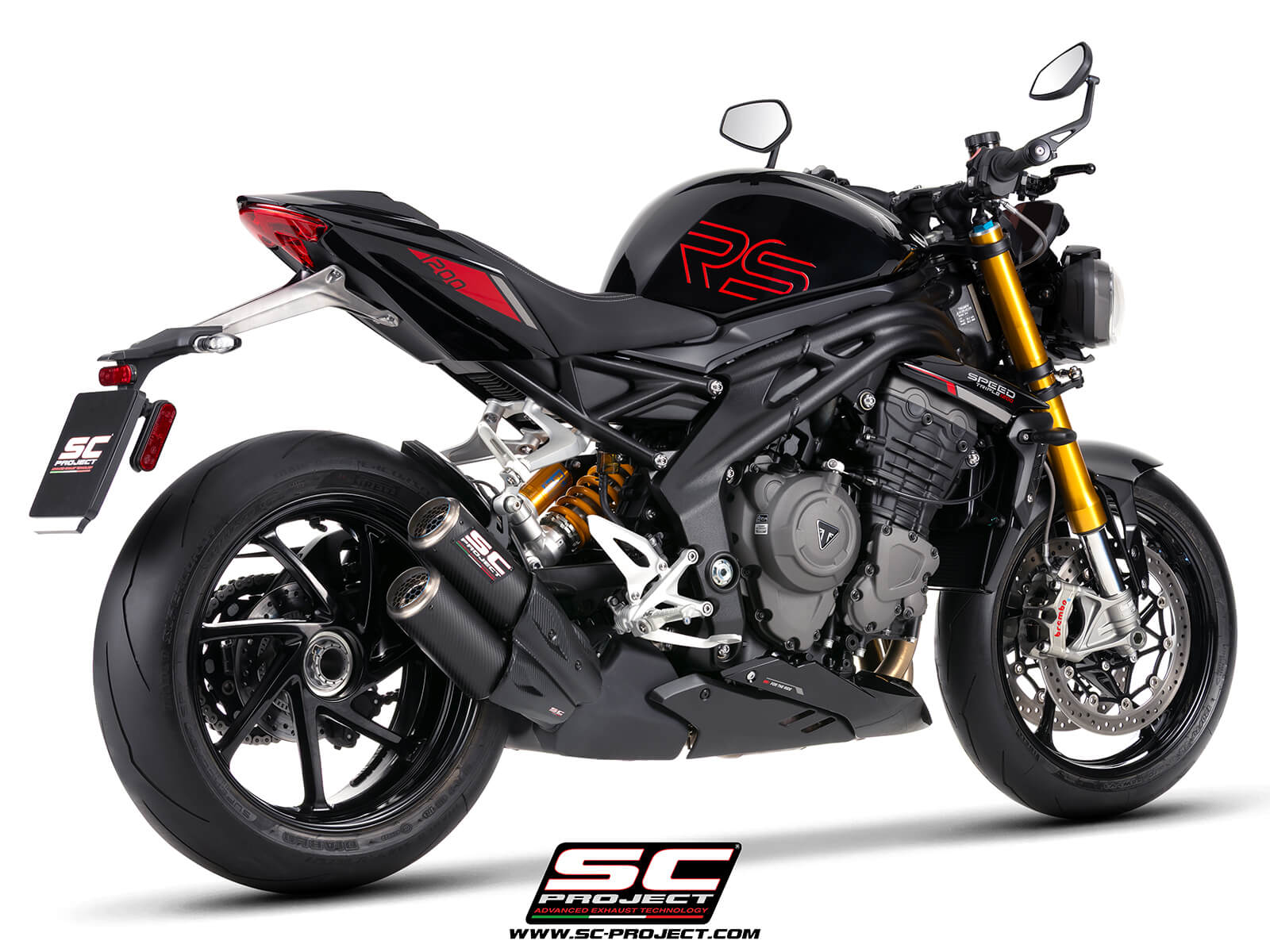 Triumph SPEED TRIPLE 1200 RS (2025-2026) - EURO 5+ Twin CR-T carbon fibre exhaust