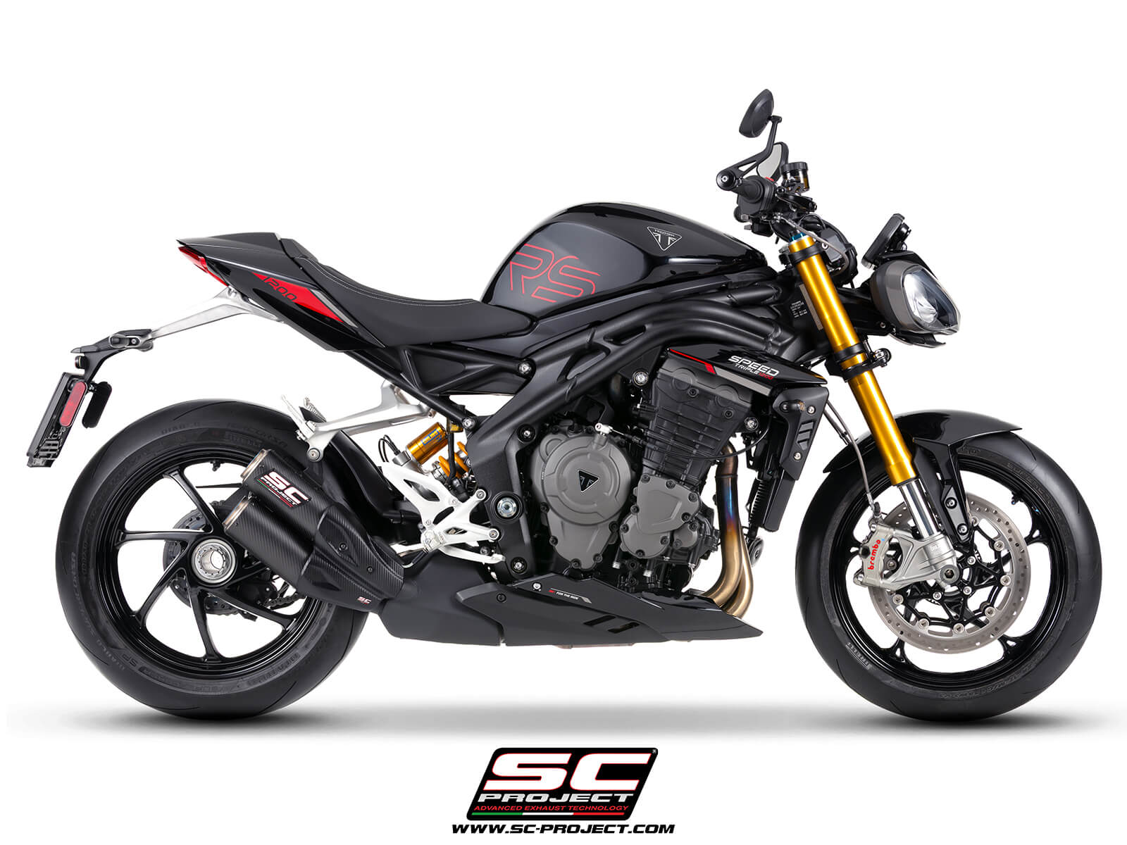 Triumph SPEED TRIPLE 1200 RS (2025) - EURO 5+ Twin CR-T carbon fibre exhaust
