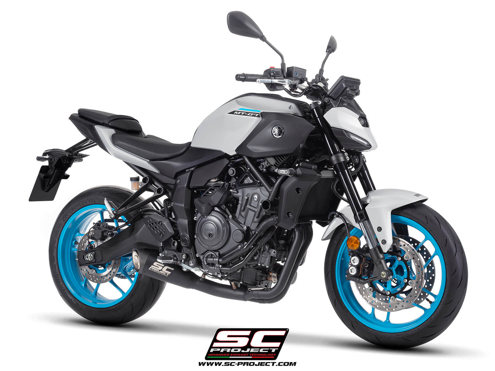 Yamaha MT-07 (2025) 2-1 Stainless steel full exhaust system, matt black, with S1 stainless steel exhaust