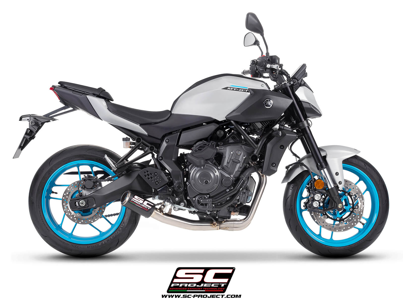 Yamaha MT-07 (2025) 2-1 Stainless steel full exhaust system, with CR-T carbon fibre exhaust