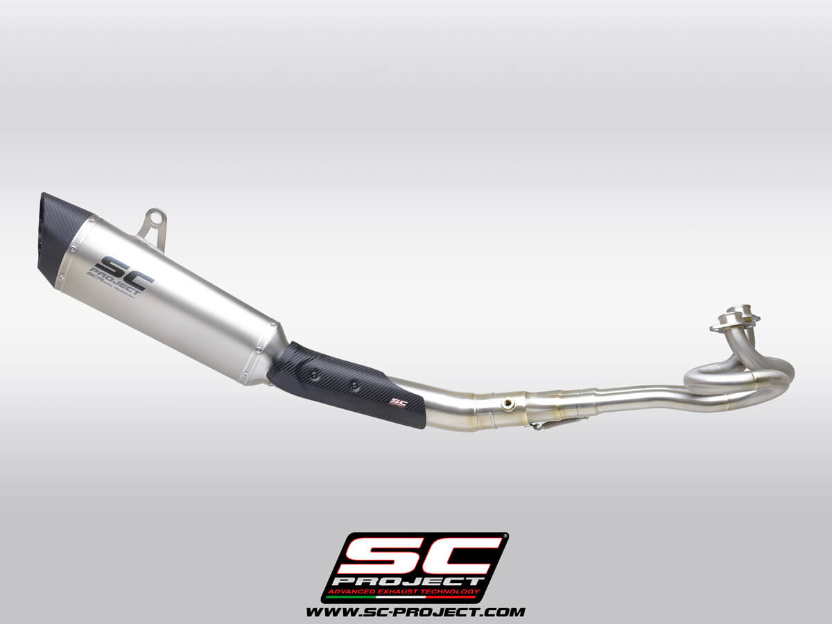 Yamaha TMAX 560 (2025) 2-1 Stainless steel full exhaust system, with SC1-R carbon fibre exhaust