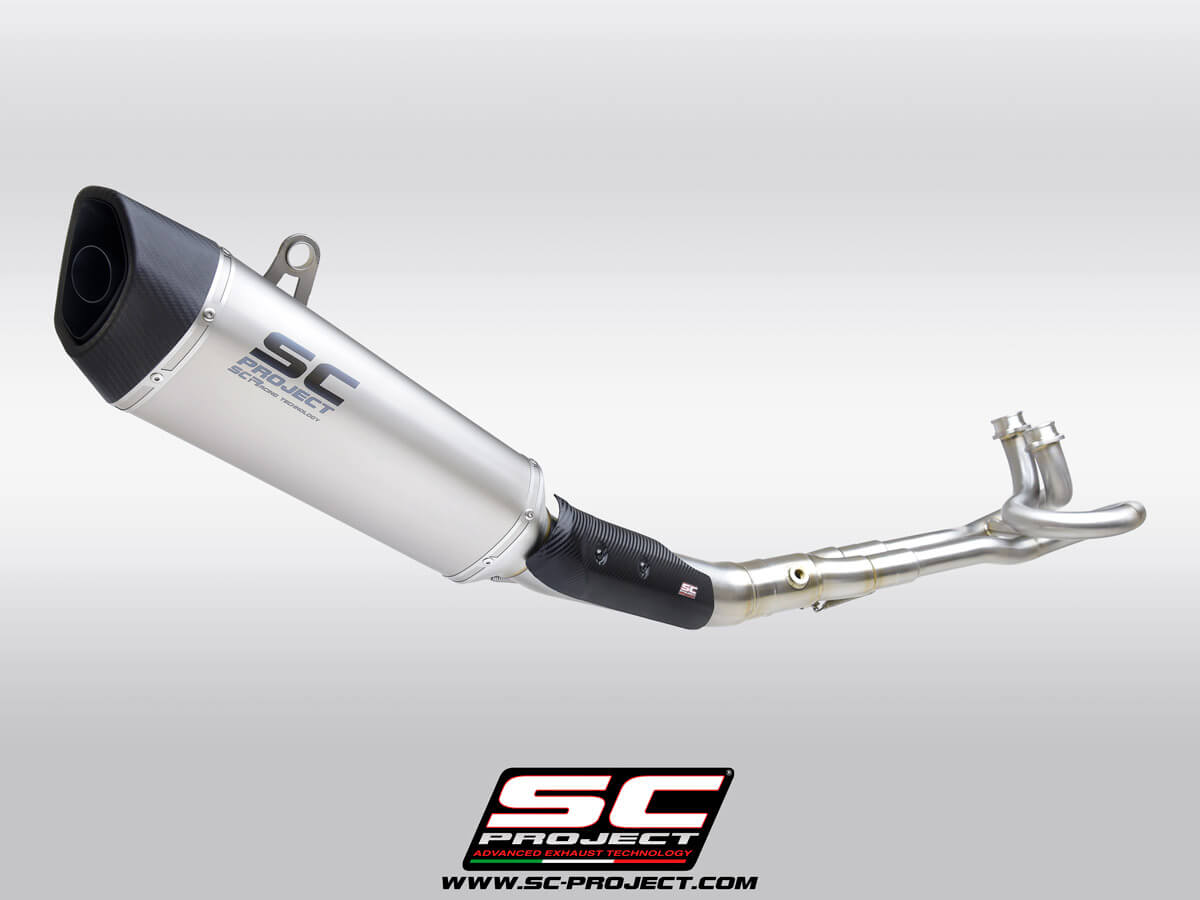 Yamaha TMAX 560 (2025) 2-1 Stainless steel full exhaust system, with SC1-R carbon fibre exhaust